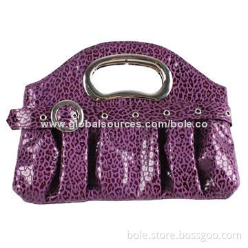 Party Bag, Made of PU Leather and Decorated with Buckle, Can be Customized